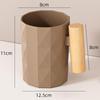 Toothbrush Cup Bathroom Cup Easy to Clean Mouthwash Brushing Storage Cup Wood Handle for Couples Adults Girls Boys Teens Gift