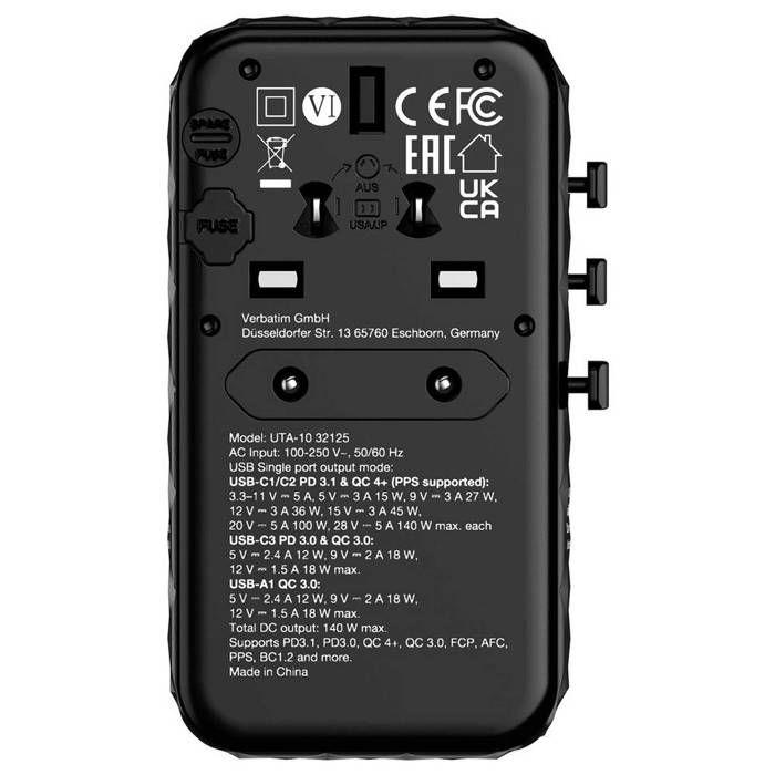 VERBATIM ADAPTATEUR VOYAGE UTA-10
