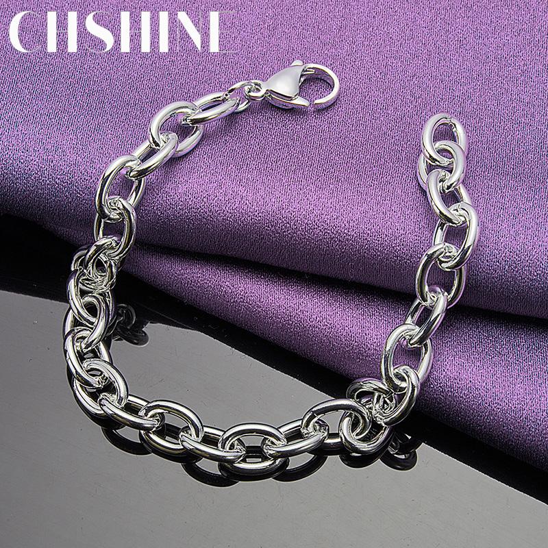 CHSHINE 925 Sterling Silver Chain Bracelet For Women Wedding Party Fashion Charm Jewelry