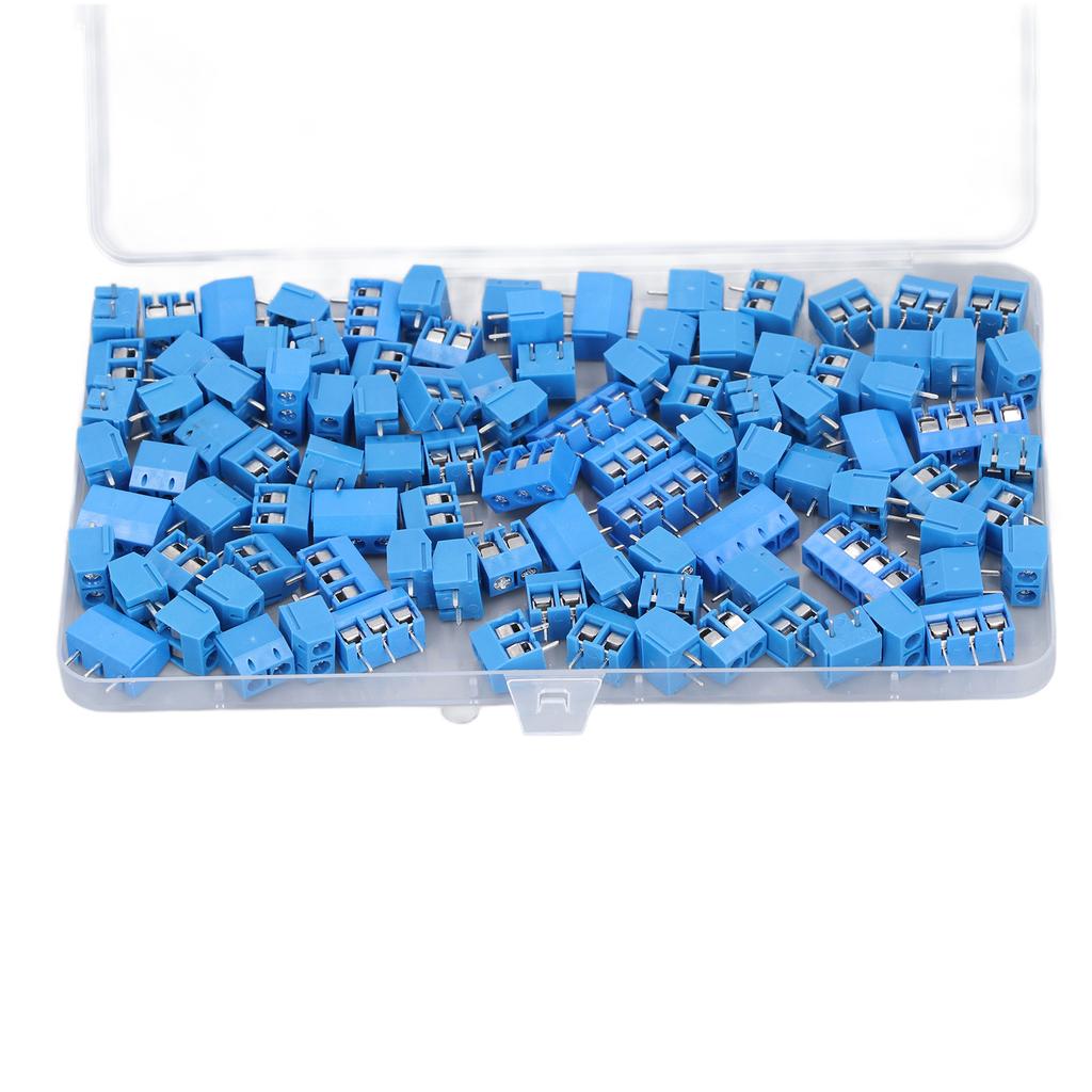 100Pcs PCB Mount Screw Terminal Block Connector 5.08mm 2P 3P 4P PCB Terminal Block for 14?22AWG