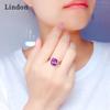 Lindon Classic Copper Alloy Zircon Ring Ladies Jewelry Wedding Promise Party Gift