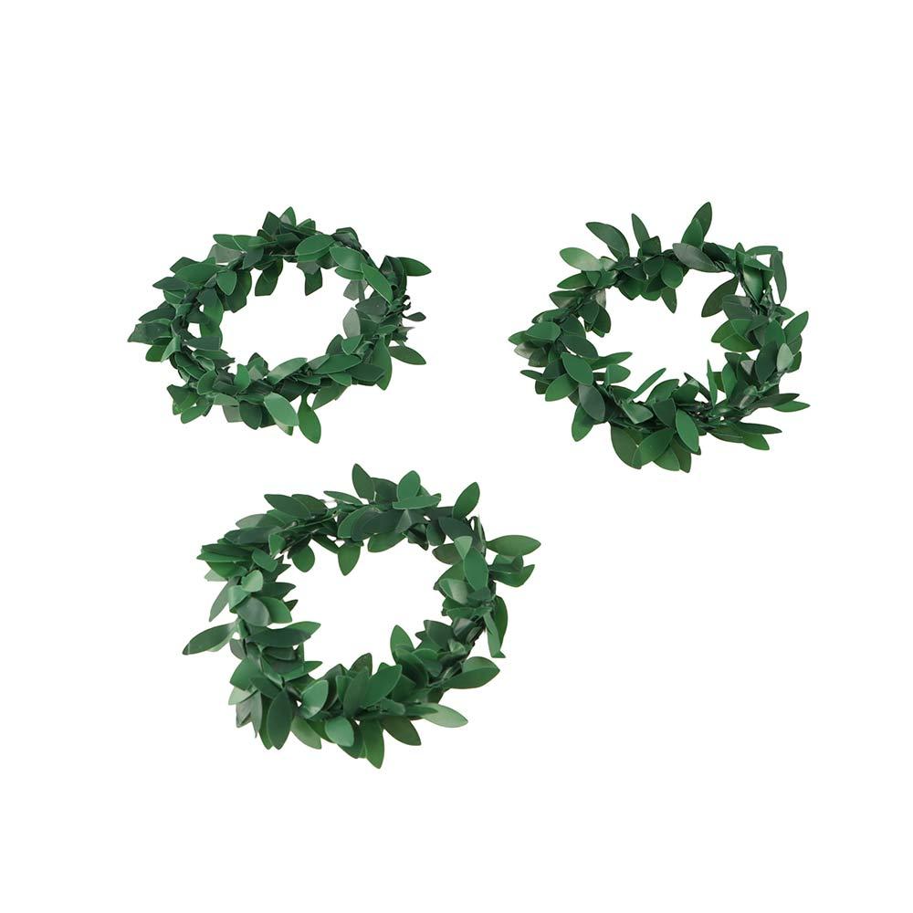 10pcs Plastic Green Rattan Shaped Napkin Ring Natural Table Decoration  Valentine's Day