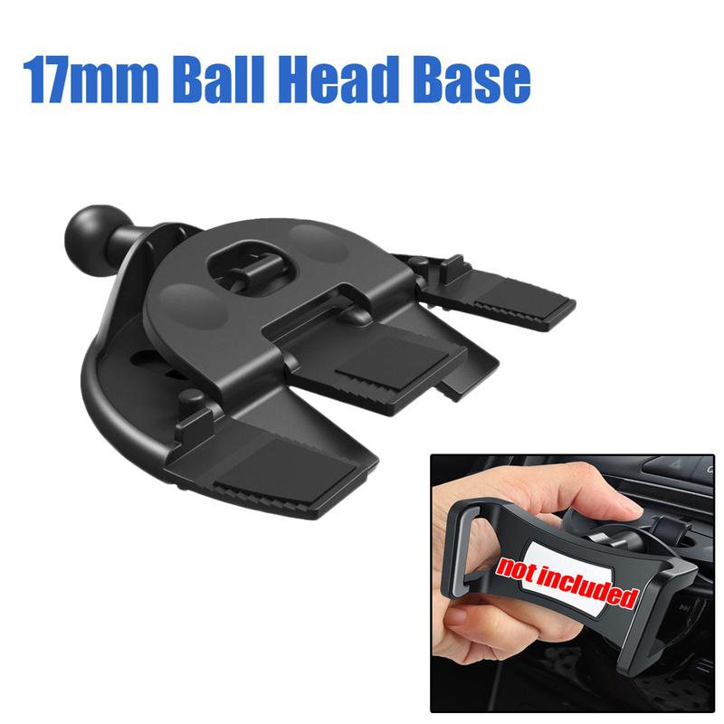 1pc Car Air Vent GPS Black Mount Bracket Clip CD Slot ert Phone Holder 17mm Ball Head Base Auto Accessories For IPhone Xiaomi