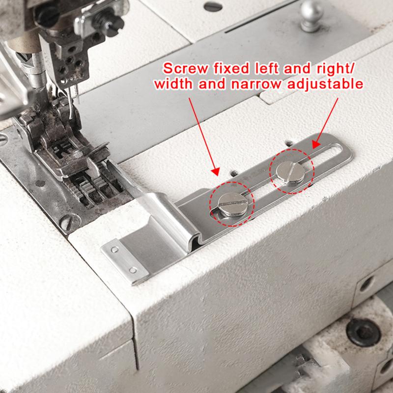 Industrial Sewing Machine Zigzag Foot Three Needle Five Thread Adjustable Edge Guide Designed for Heavy Duty Garment Production