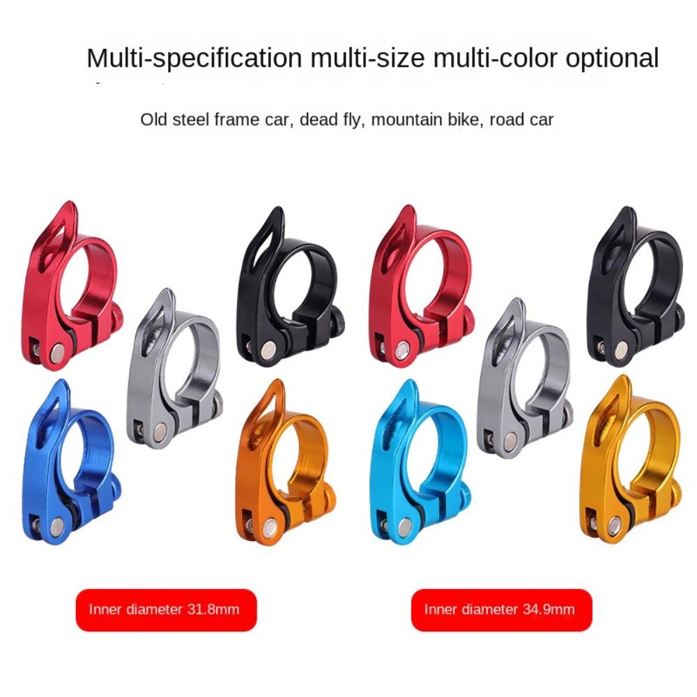 Bike Seat Post Clamp 31.8mm 34.9mm Aluminum Alloy Seat Tube Clip Bicycle Quick Release Seatpost for Mountain Tube Bike