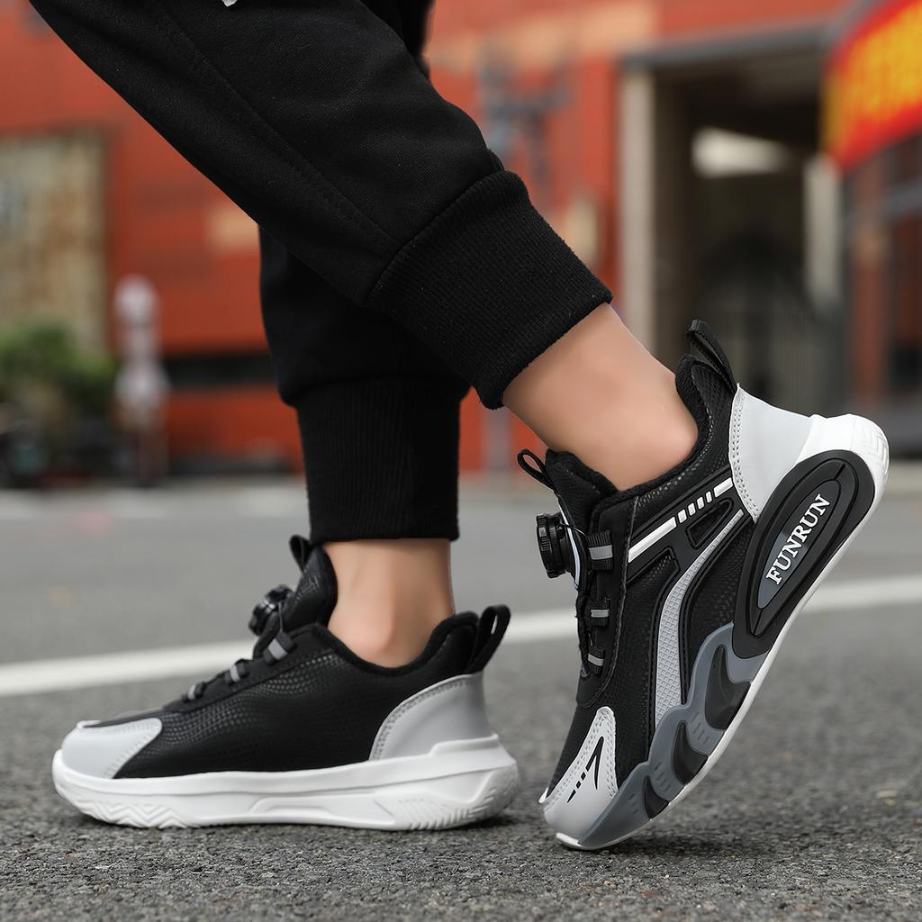 Adidași de bumbac sport casual de iarnă pentru băieți, țin cald, pantofi de mers și alergat pentru studenți, adidași de tenis cu platformă