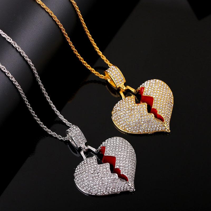 Hip-hop Style Cracking Love Necklace 