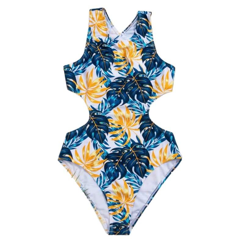 Modest Backless Slimming One Piece Swimsuit Women Vacation Beach Pool Swimwear