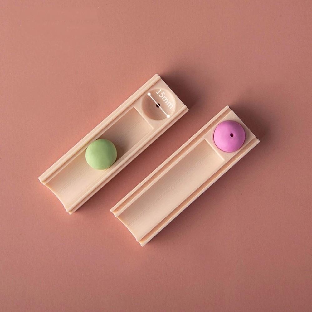 Clay Ball Punching Clay Bead Maker Tool with Hole Punch Rolling Ball Mold Polymer Clay Bead