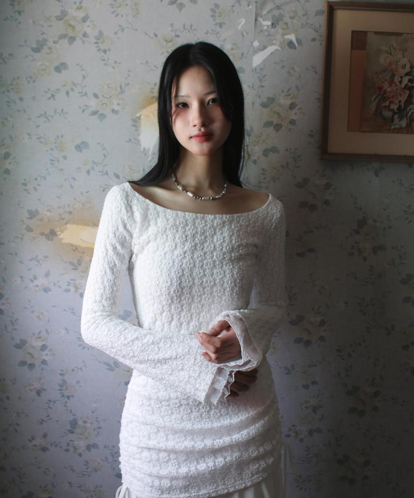 RUBATI Alina Antique Lace Long Sleeve T-Shirt_Ivory