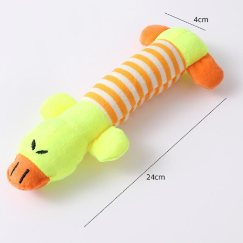 

Cartoon Plush Pet Dog Toy Bite Resistant Decompression Duck Piglet Elephant Shapes Interactive Cute Sounds for Cats And Dogs