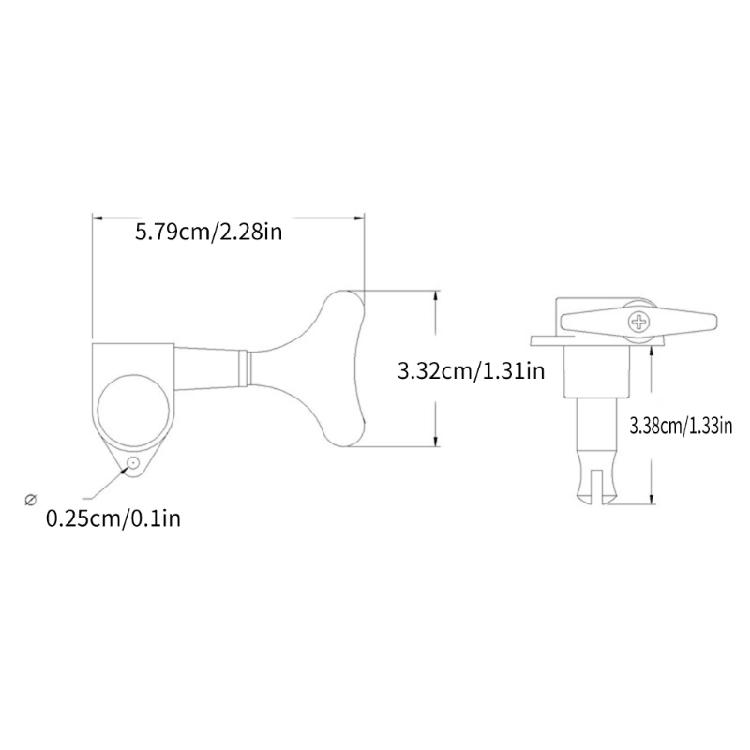 Electric Bass Guitar Sealed Tuning Pegs Bass String Tuners Machine Heads Bass Tuning Keys Buttons Machine Head Tuners