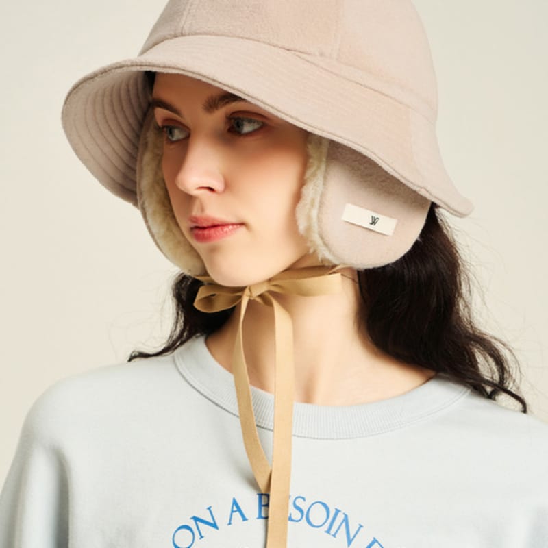 

WHITE SANDS Hair Wool Blended Earmuff Bucket Hat McRae (5 colors) BROWN_Free