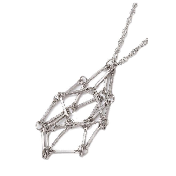 3 Stück Leerer Kristallhalter Käfig Halskette Stapelbar Halskette für Männer Frauen DIY Schmuck Geschenk und Modeaccessoires