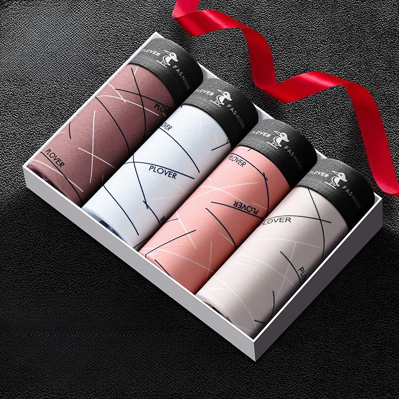 

4 шт. мужского нижнего белья с принтом, шорты-боксеры с квадратными углами, мужское нижнее белье XL