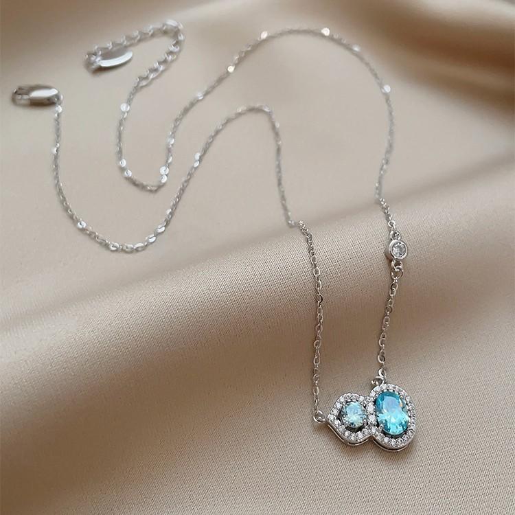 Zircon gourd pendant necklace light luxury national style versatile collarbone chain fashion niche temperament high-end jewelry