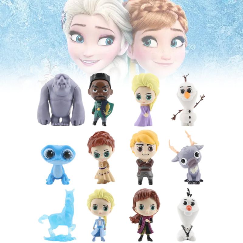 Mini Princess Figurine Set With 12 Adorable Elsa Anna And Olaf Characters For Collectors