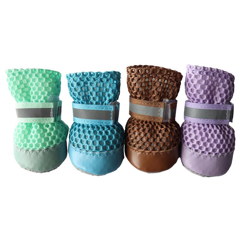 Four Seasons Universal Non-Slip Pet Paw Covers - Warm, Wear-Resistant Cotton Shoes for Dogs (Shiba Inu, Bichon Frise)