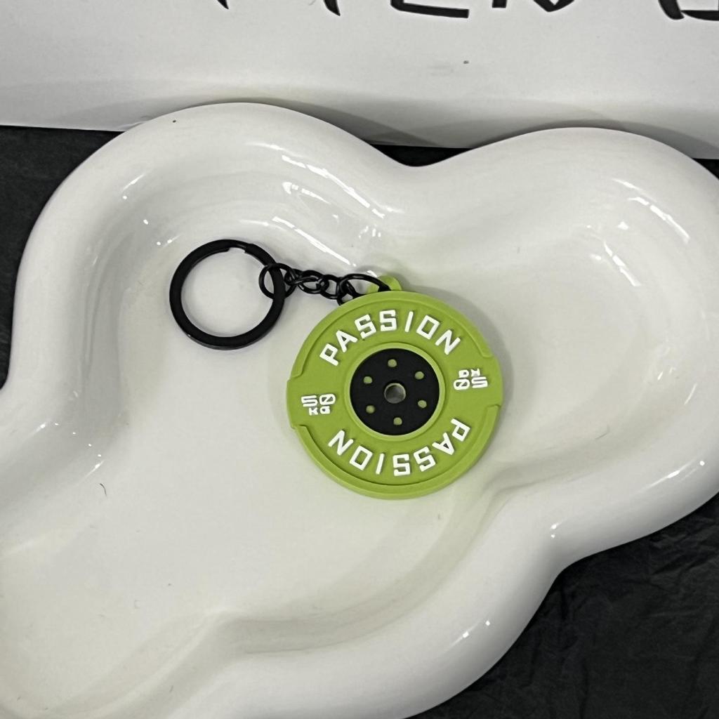 Miu Series Dumbbell Plate Keychain: Trendy Fitness Accessory & Sports Jewelry Gift