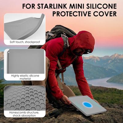 For Starlink Mini Satellite Antenna Protective Cover Silicone Shockproof Case Portable Satellite Dish Protective Cover