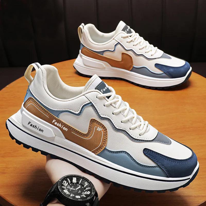 New Men's Shoes Autumn and Winter Leisure Sneaker Platform Men's Shoes Fashion Fashion Shoes Lace-up Comfortable Men's Shoes