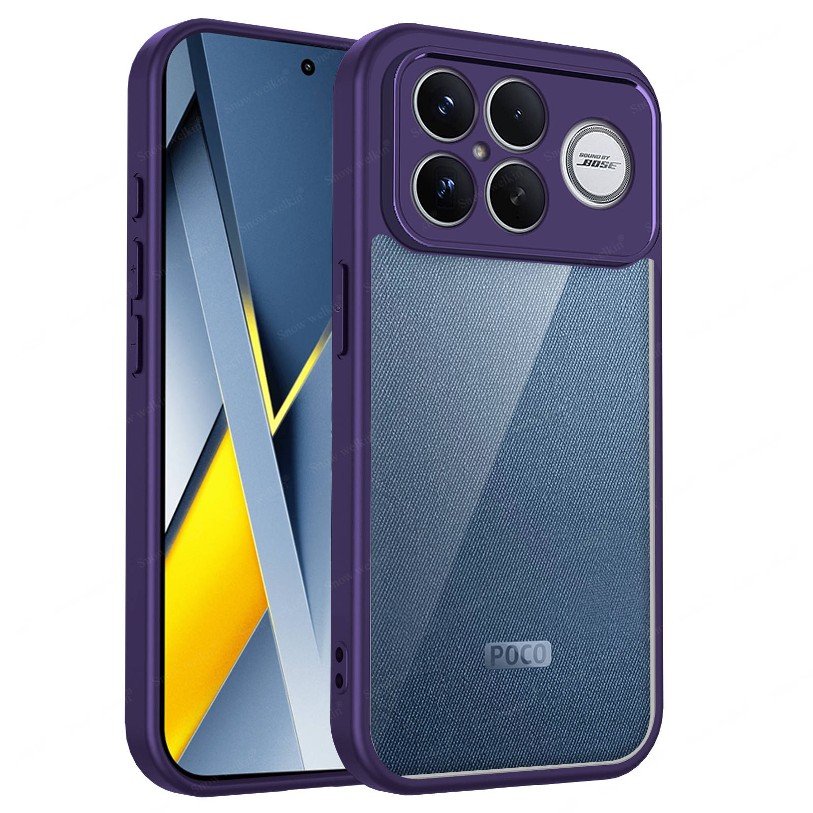 

Transparent Silicone Case For Xiaomi Redmi K90 Pro Max RedmiK90 Pro Max ProMax PC Back TPU Bumper Shockproof Phone Cases Cover Redmi K90 Pro Max фіолетовий