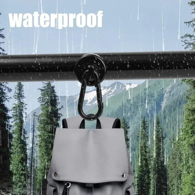 1/6Pcs Strong Magnetic Hooks with Swivel Carabiner Hook for Hanging Toolbox Grill Cabins Kitchen Refrigerator Hanger Supplies