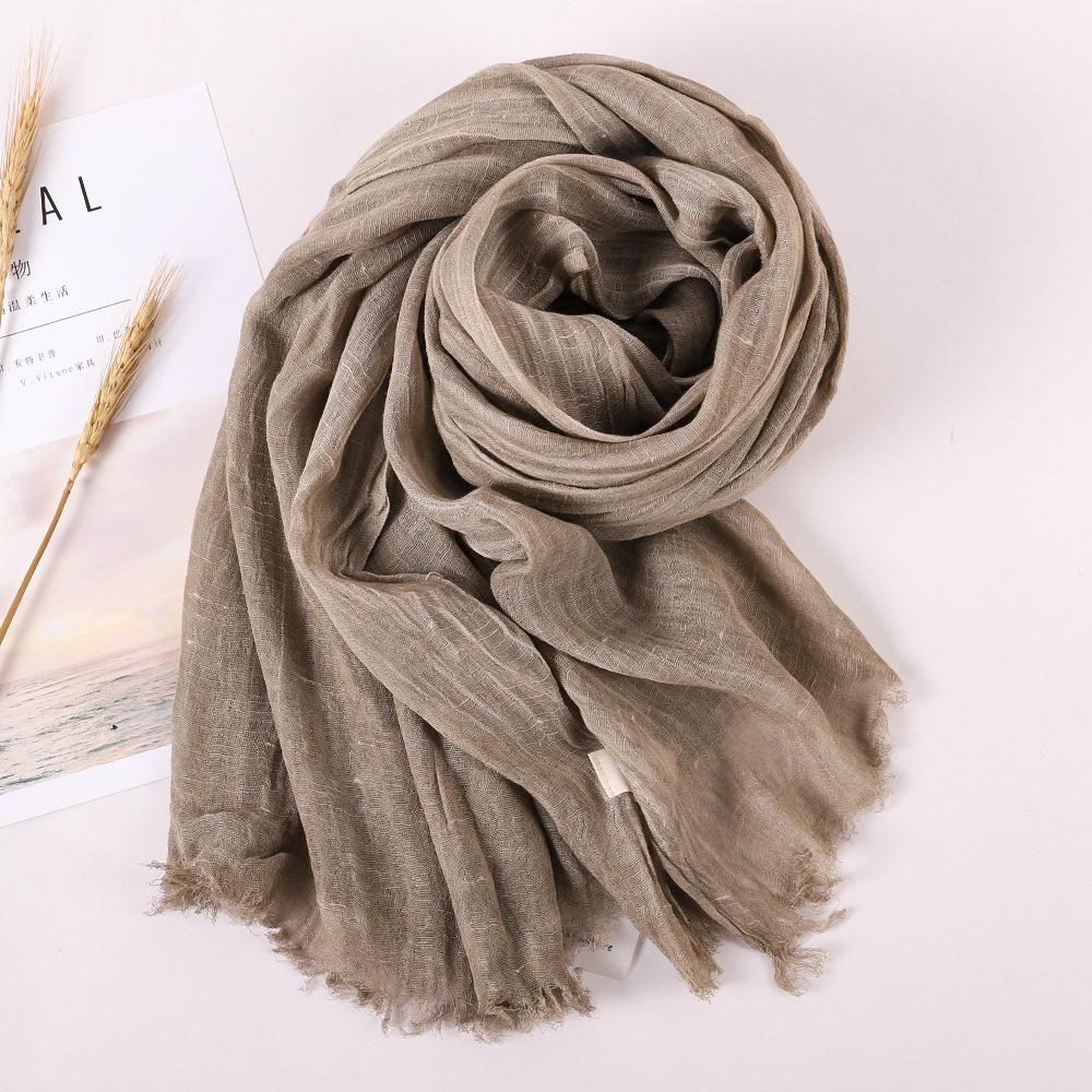 New Cotton Scarf Women Burgundy Scarf Elegant Palestinian Handkerchief Scarves for Ladies Blue Scarf XWJ14