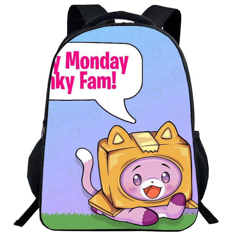 Lankybox Backpack Cartoon Schoolbag For Kids With Adjustable Padded Straps And Stylish Design