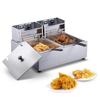 5000W French Fries Frying Chips Electric Deep Fryer With Dual Removable Tanks Commercial Countertop Fryer for Chicken