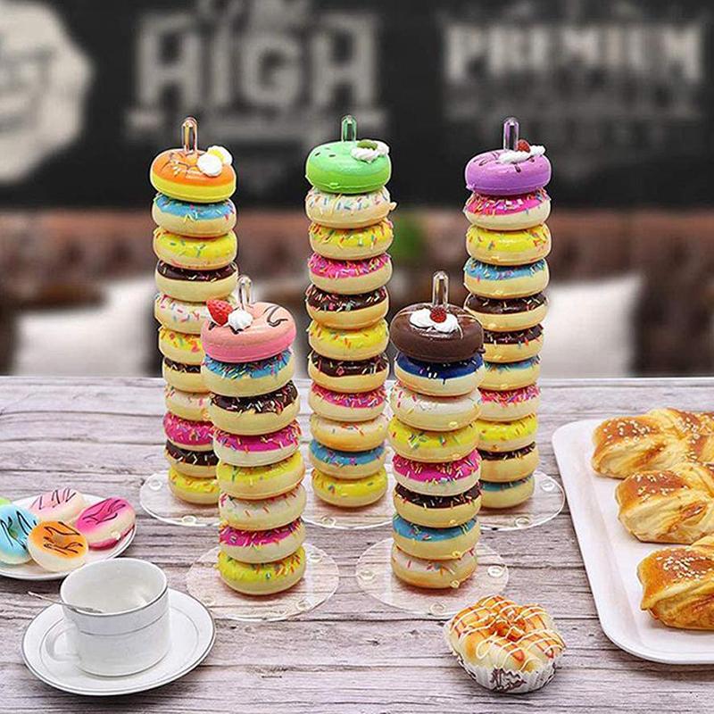 Acrylic Doughnut Holder Dessert Display Rack Dim Sum Bread Sales Rack Donut Stand Birthday Party Wedding Table Decoration
