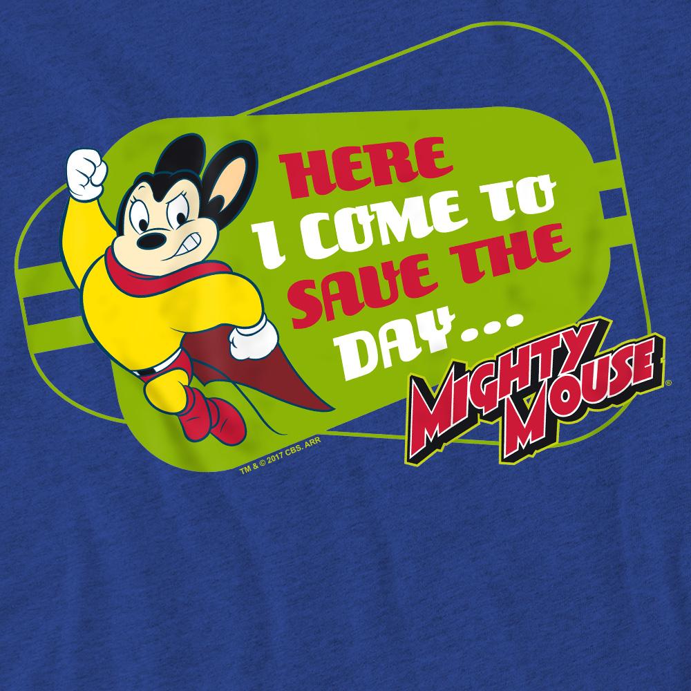Mighty Mouse Unisex Adult Here I Come T-Shirt