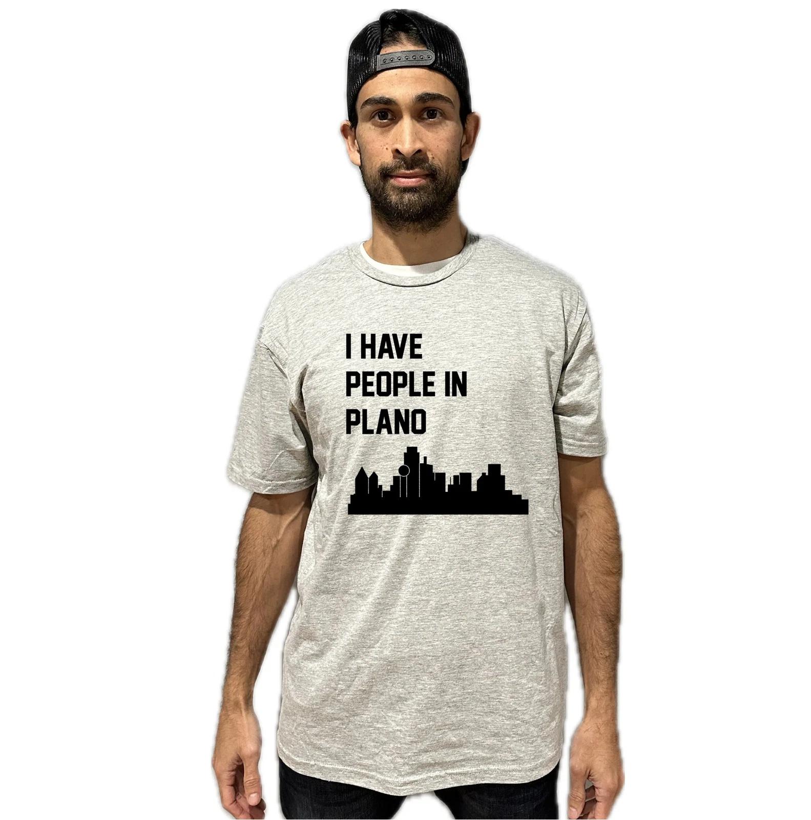 I Have People In Plano Texas Skyline T-Shirt L