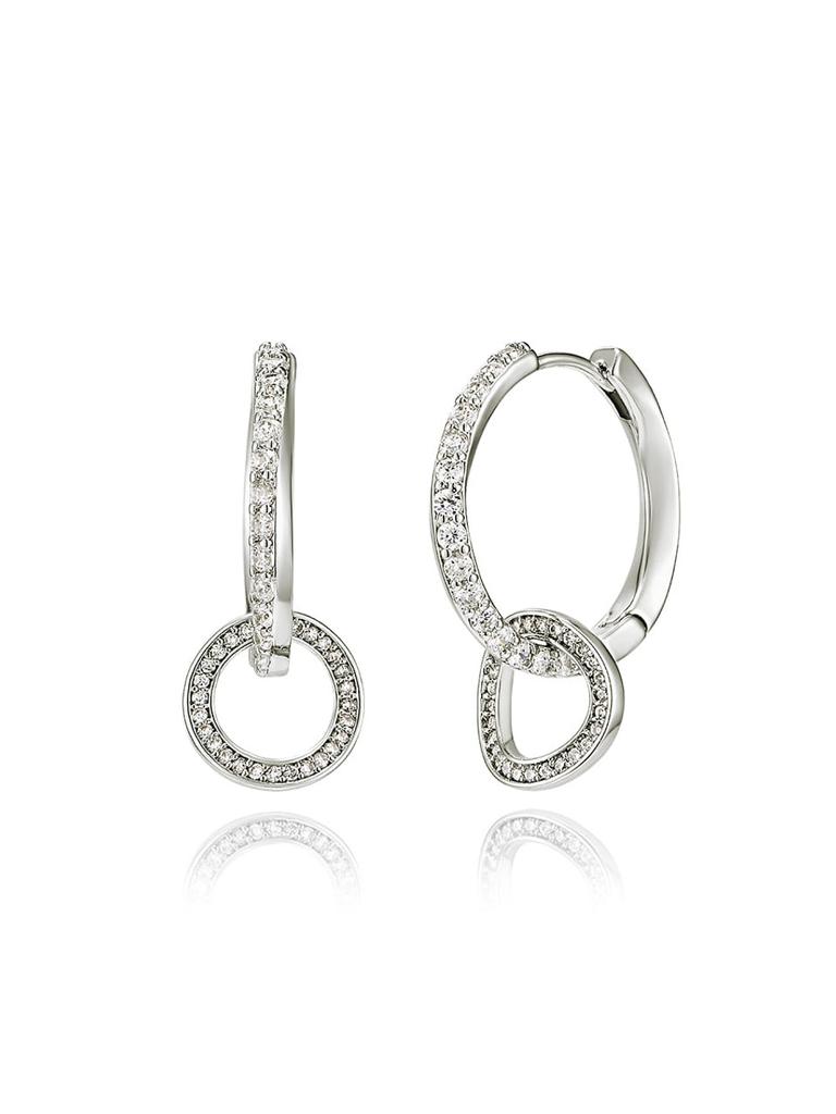 Circle Q One-Touch Silver Earrings GISVEE107