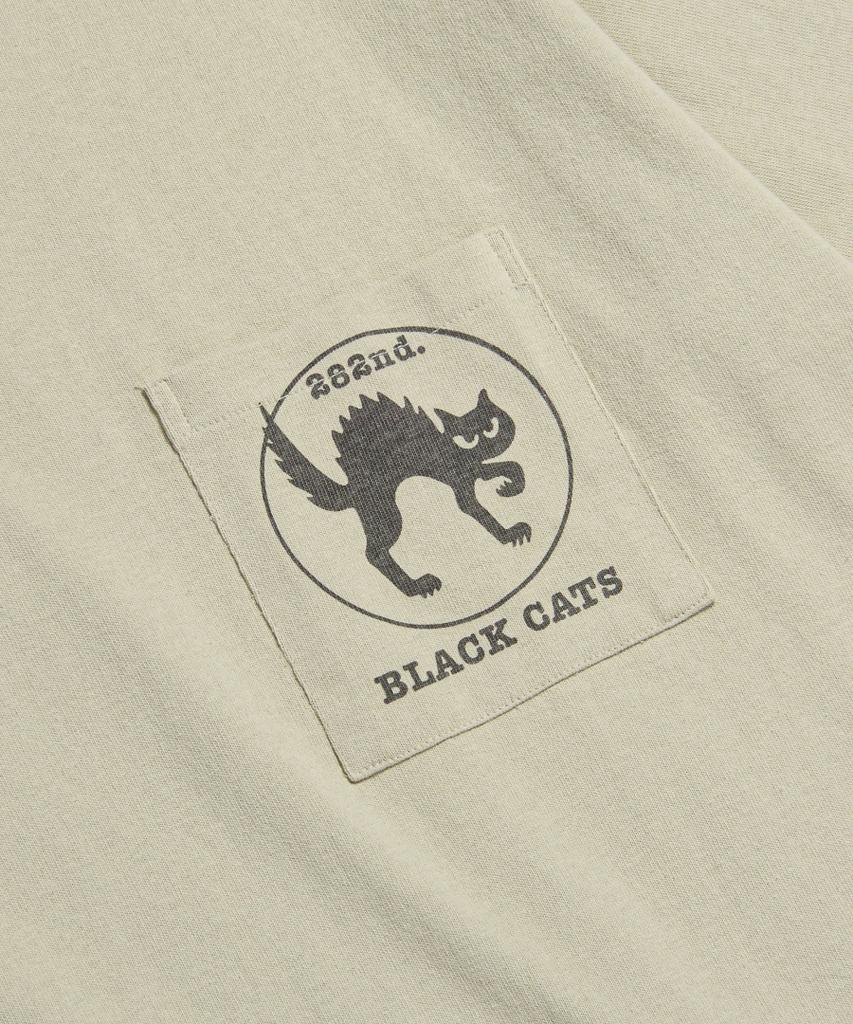 ESPIONAGE Black Cats Heavyweight Pocket Tee Sand