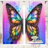 2 Pieces, Multi-color Butterfly Printed Curtains - Semi Transparent - Suitable for Living Room, Bedroom, Kitchen, Home Decoratio