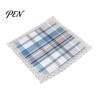 Durable Kitchen Chair Pad Cotton Linen with Ties, Square Summer Seat Lace Rattan Trim, 15.75" X Breathable Washable Mat for Dining Office Protective