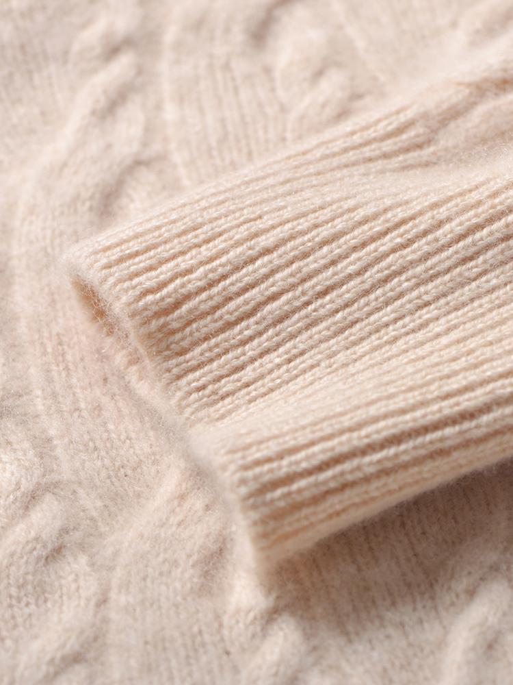 Dámský kašmírový svetr Qinghe kašmír 30% kašmír 70% vlna podzimní a zimní kašmírový svetr měkký a teplý