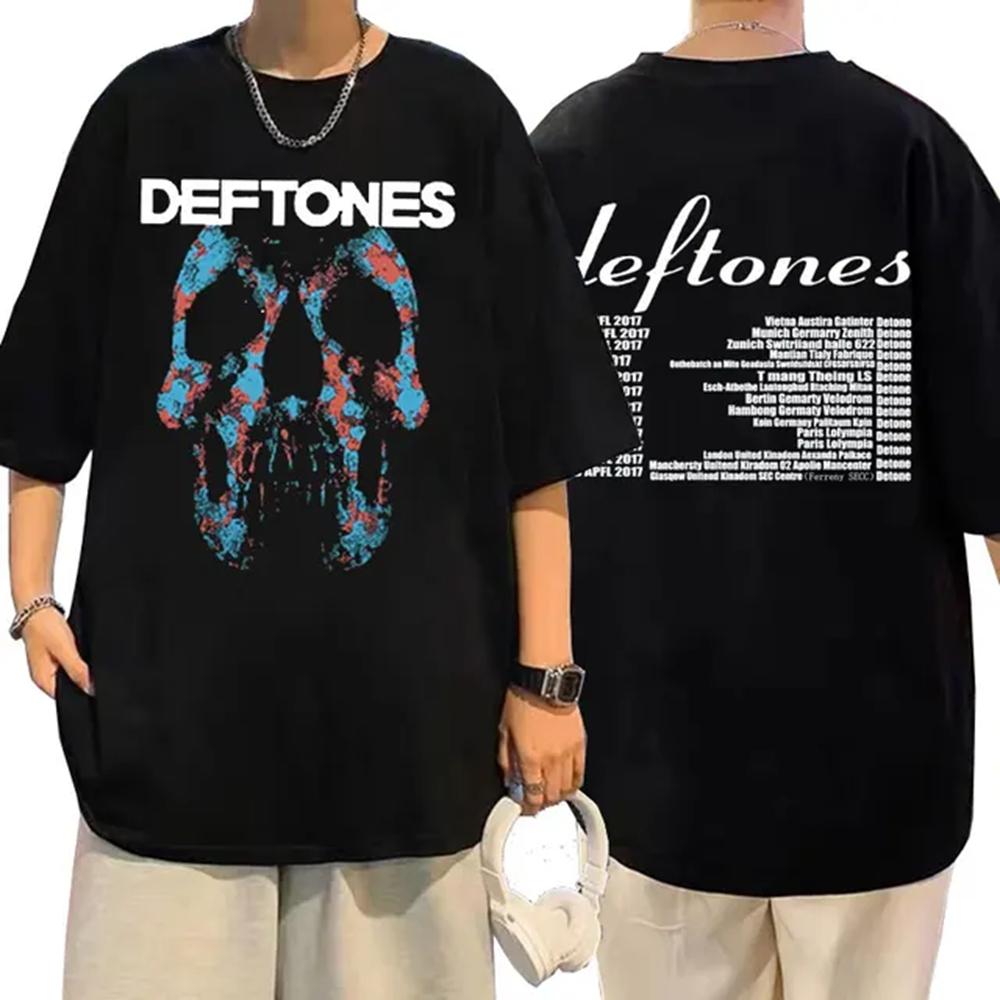 Deftones Girl Eyes Cartoon T Shirts 90s Vintage Fashion Short Sleeve Black Tops Summer Japanese Styles O-neck T-shirts 72515