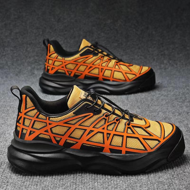 Klobiger Sneaker für Herren Sommer Mesh Atmungsaktiv Luxus Laufschuhe Mode Gestreiftes Design Casual Zapatillas Sports Sneakers