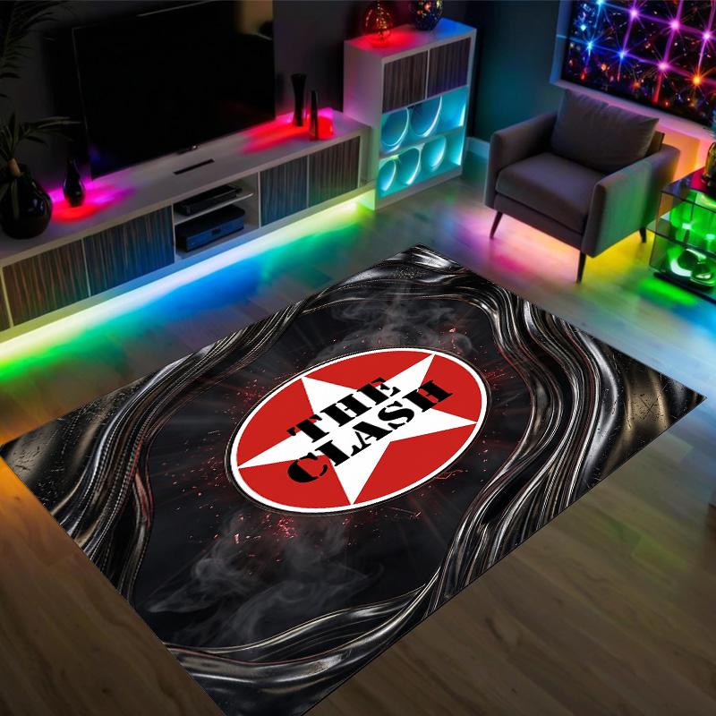 The Clash Design Crystal Velvet Carpet Cozy Non?Slip Printed Rug For Bedroom Living Room Entrance