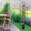 Metal tower garden pergola for climbers, roses, flowers, garden plants, metal