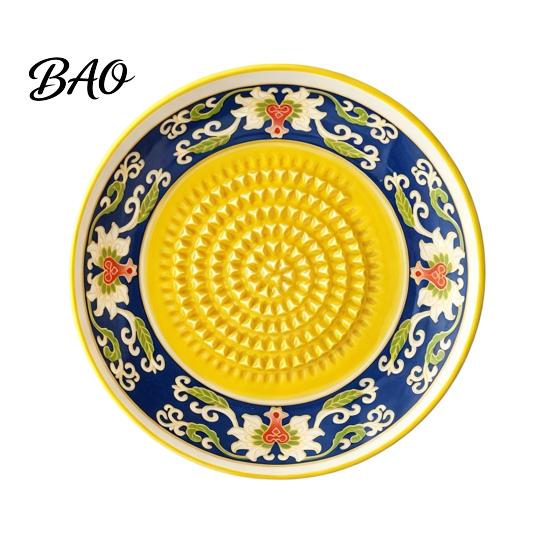 Grattugia e Ciotola per Aglio Piatto Grattugia in Ceramica Ciotola, Grattugia Manuale per Zenzero Frutta Piatto, Vassoio Multifunzione per Preparazione Mescolatura Servizio, Cucina Minimalista Moderna