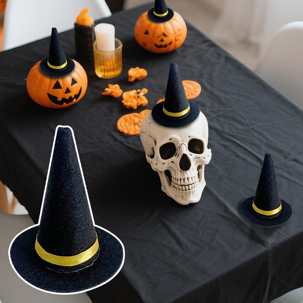 Little Witch Hat With Black Decorations For Halloween, 3.54 Inches