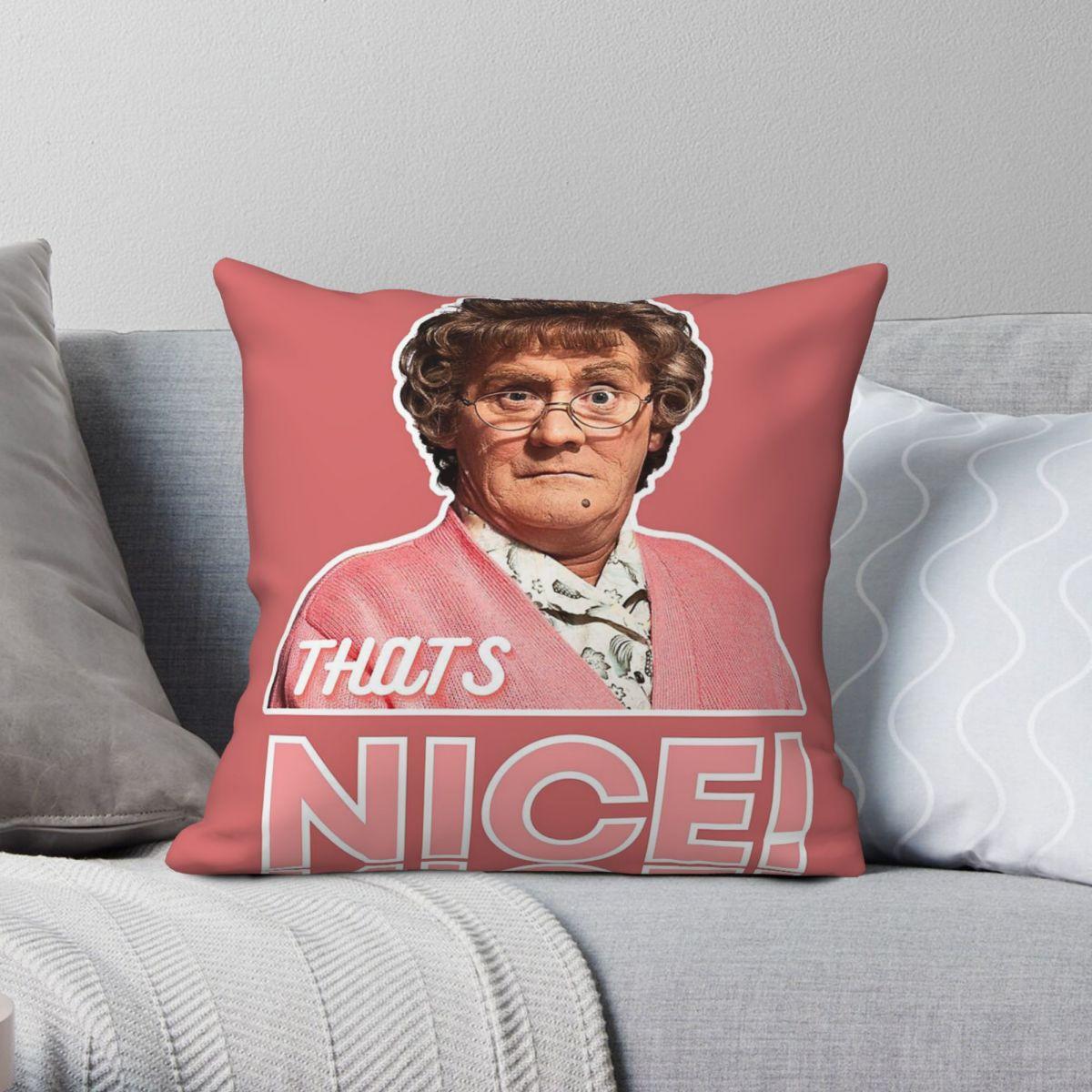 Lu Xika Chen Unisex Mrs Browns Boys That's Nice Pillowcase Polyester Linen Velvet Creative Zip Decorative Car Cushion Cover
