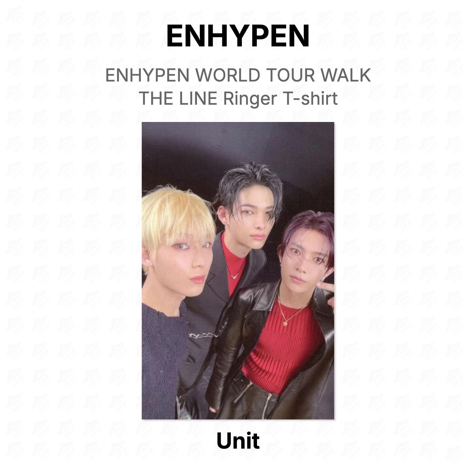 ENHYPEN WORLD TOUR WALK THE LINE Ringer T-shirt Official Photocard Unit