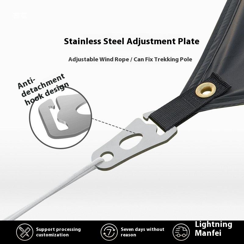 New Stainless Steel Wind Buckle,tent Adjuster, Wind Buckle Camping Rope Buckle,tent Fastening Accessories Tent Quick Knot Buckle