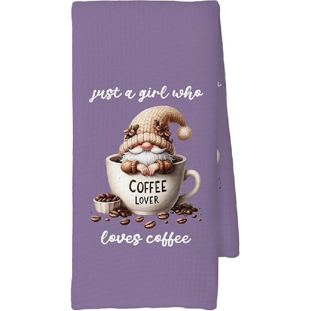 Coffee Kitchen Towels, Coffee-themed Gifts for Women Men Girls, Bar Decor Accessories, 16x24 Inch
