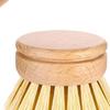 Bamboo Dish Brush Long Handle Medium-Hard Bristles Ergonomic Natural Dish Scrubber with 2 Replacement