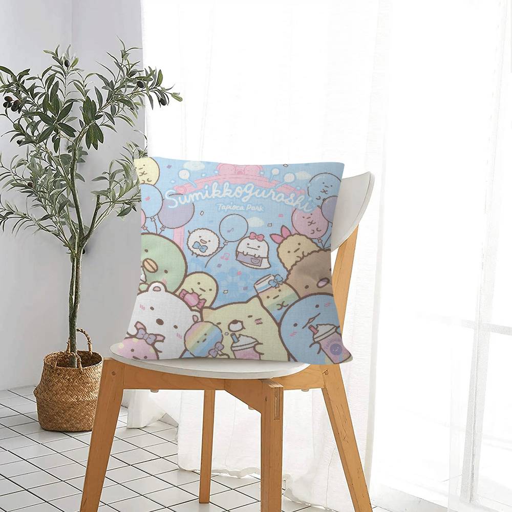 Anime Japan Sumikkogurashi Pillow Cushion Cover Pillowcase Living Room Sofa Home Decor